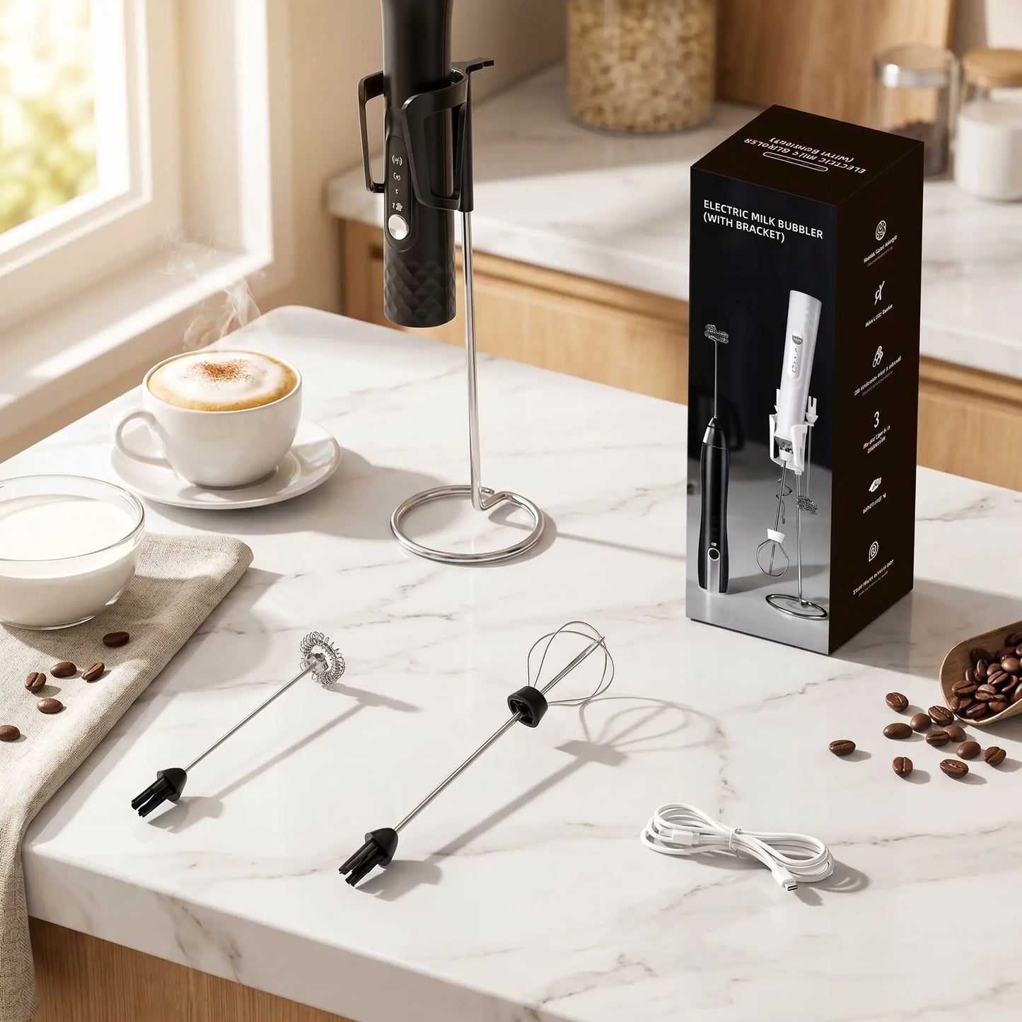 Mousseur à lait | Électrique Rechargeable